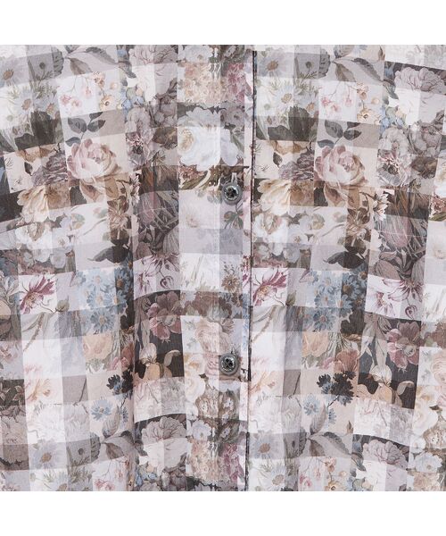 Liliane Burty ECLAT（Sサイズ） / リリアンビューティ エクラ ミニ丈・ひざ丈ワンピース | 【洗える】リバティ　ギンガムフラワープリントワンピース | 詳細5