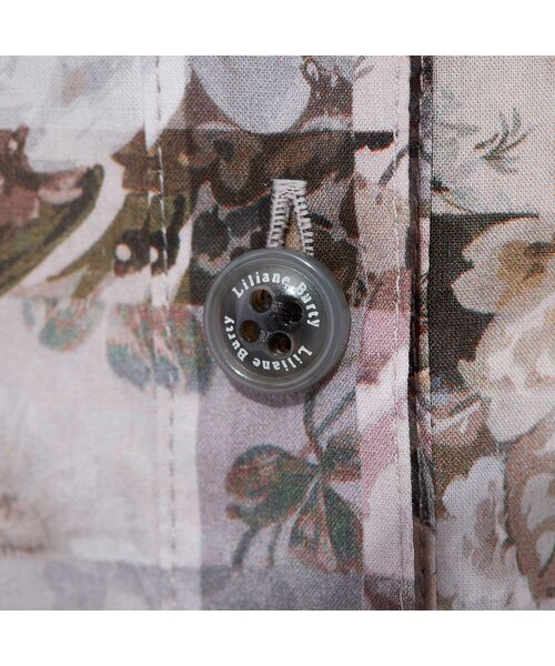 Liliane Burty ECLAT（Sサイズ） / リリアンビューティ エクラ ミニ丈・ひざ丈ワンピース | 【洗える】リバティ　ギンガムフラワープリントワンピース | 詳細6