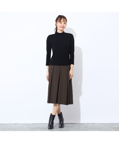 Liliane Burty ECLAT（Sサイズ） / リリアンビューティ エクラ ミニ・ひざ丈スカート | 【セットアップ対応】マットツイルスカート | 詳細4