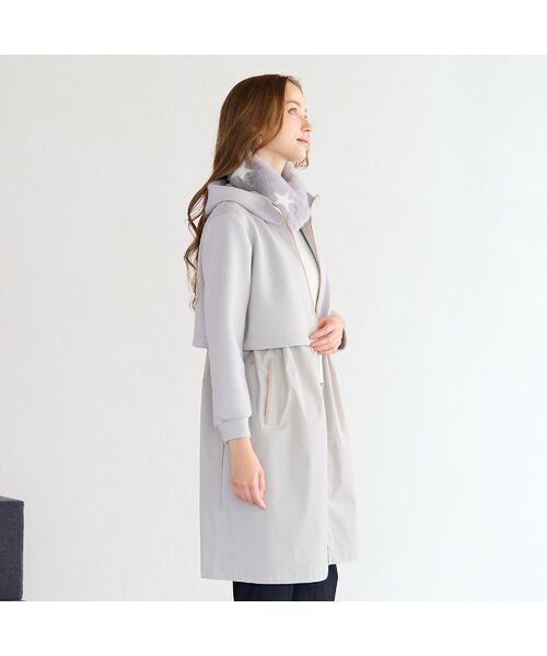 Liliane Burty ECLAT（Sサイズ） / リリアンビューティ エクラ その他アウター | ダンボール×タフタ切り替えコート | 詳細2