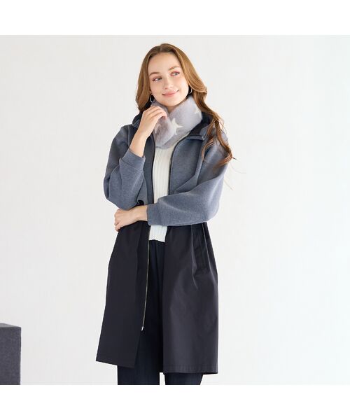 Liliane Burty ECLAT（Sサイズ） / リリアンビューティ エクラ その他アウター | ダンボール×タフタ切り替えコート | 詳細7