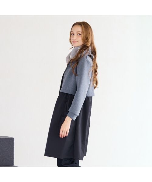 Liliane Burty ECLAT（Sサイズ） / リリアンビューティ エクラ その他アウター | ダンボール×タフタ切り替えコート | 詳細9