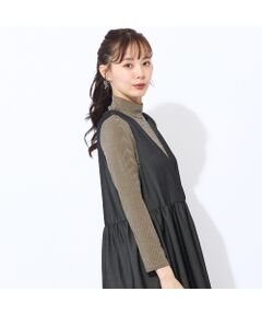 Liliane Burty ECLAT（Sサイズ） / リリアンビューティ エクラ カットソー | 【洗える】吸湿発熱　細ボーダーハイネックTシャツ