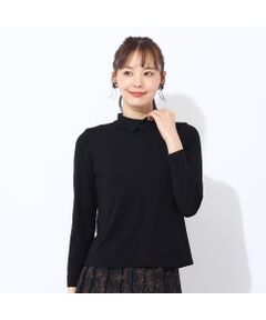 Liliane Burty ECLAT（Sサイズ） / リリアンビューティ エクラ カットソー | 【洗える】衿付きベア天竺Tシャツ