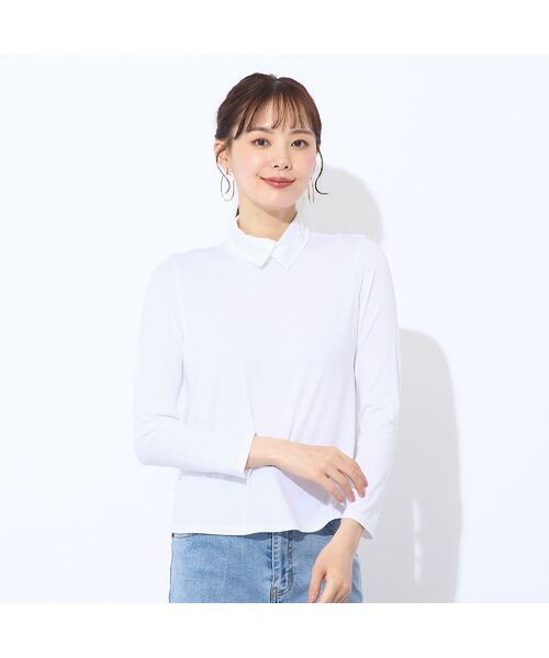 Liliane Burty ECLAT（Sサイズ） / リリアンビューティ エクラ カットソー | 【洗える】衿付きベア天竺Tシャツ | 詳細7