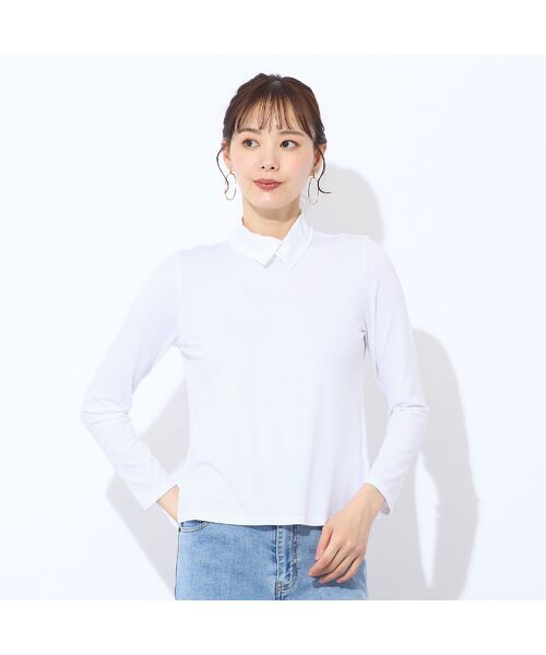 Liliane Burty ECLAT（Sサイズ） / リリアンビューティ エクラ カットソー | 【洗える】衿付きベア天竺Tシャツ | 詳細8