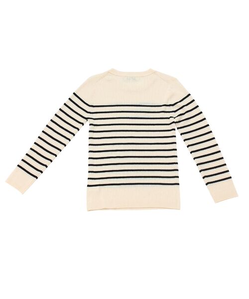 Liliane Burty ECLAT（Sサイズ） / リリアンビューティ エクラ ニット・セーター | 【洗える】リブボーダープルオーバーニット | 詳細1