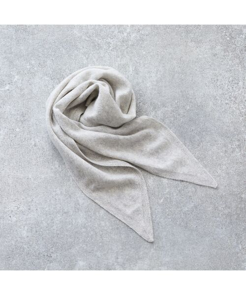 Liliane Burty ECLAT（Sサイズ） / リリアンビューティ エクラ マフラー・ショール・スヌード・ストール | 無地カシミヤニットストール | 詳細4