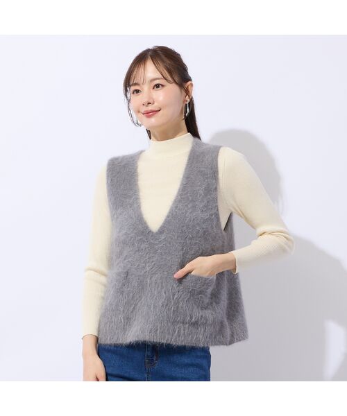 Liliane Burty ECLAT（Sサイズ） / リリアンビューティ エクラ ベスト | シャギーニットベスト | 詳細1