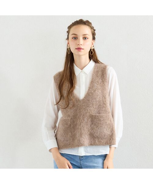 Liliane Burty ECLAT（Sサイズ） / リリアンビューティ エクラ ベスト | シャギーニットベスト | 詳細3