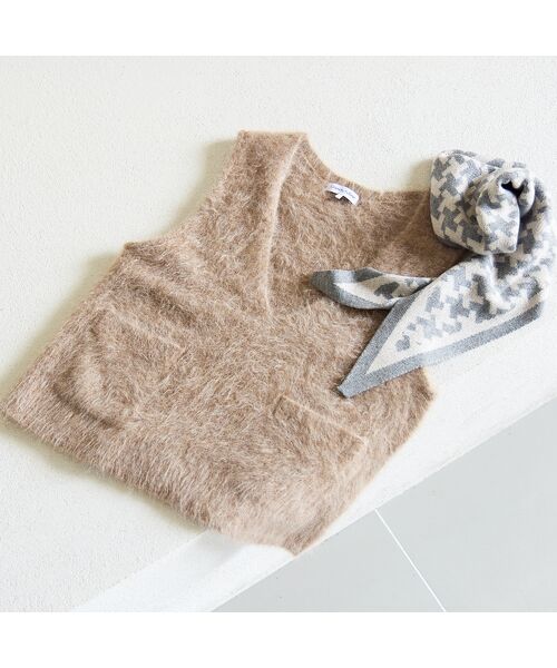 Liliane Burty ECLAT（Sサイズ） / リリアンビューティ エクラ ベスト | シャギーニットベスト | 詳細10