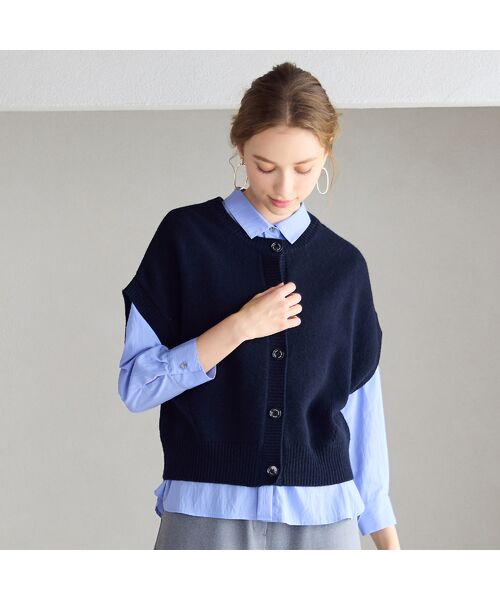 Liliane Burty ECLAT（Sサイズ） / リリアンビューティ エクラ ベスト | リバーシブルニットベスト | 詳細4