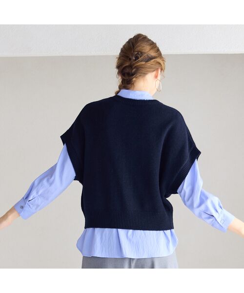 Liliane Burty ECLAT（Sサイズ） / リリアンビューティ エクラ ベスト | リバーシブルニットベスト | 詳細6