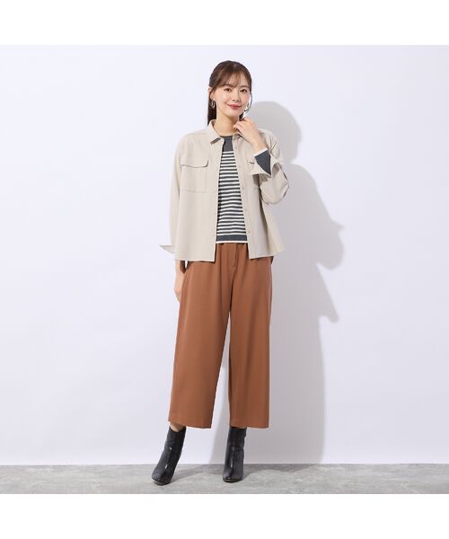 Liliane Burty ECLAT（Sサイズ） / リリアンビューティ エクラ シャツ・ブラウス | 【セットアップ対応/洗える】両面起毛ブラウス | 詳細1