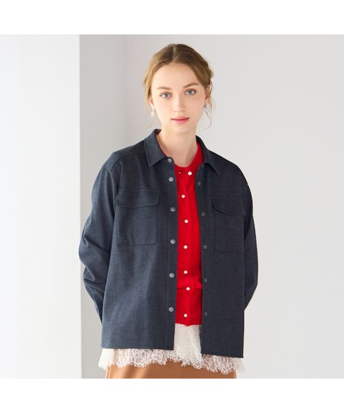 Liliane Burty ECLAT（Sサイズ） / リリアンビューティ エクラ シャツ・ブラウス | 【セットアップ対応/洗える】両面起毛ブラウス | 詳細2