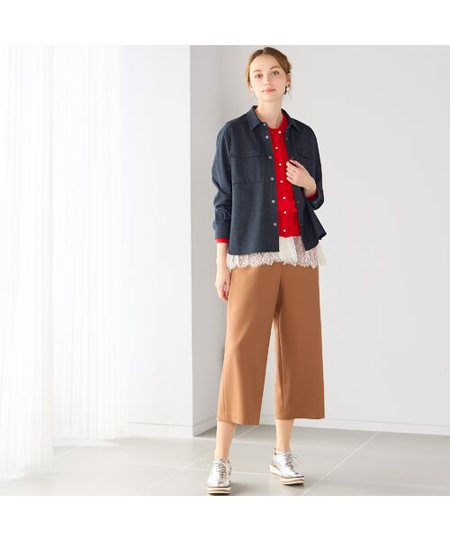 Liliane Burty ECLAT（Sサイズ） / リリアンビューティ エクラ シャツ・ブラウス | 【セットアップ対応/洗える】両面起毛ブラウス | 詳細3