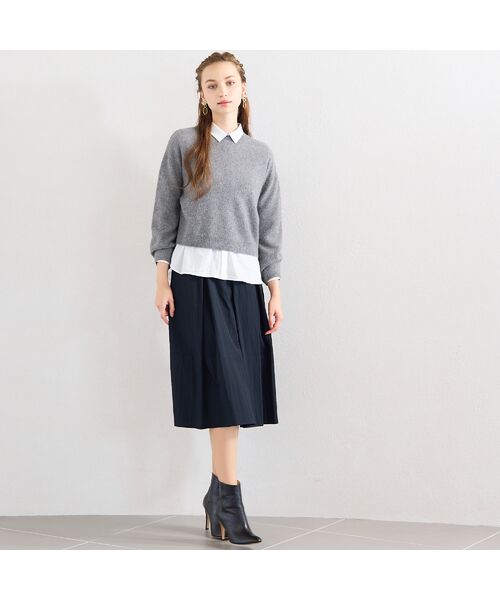 Liliane Burty ECLAT（Sサイズ） / リリアンビューティ エクラ シャツ・ブラウス | 【洗える】ソフトタイプライター比翼ブラウス | 詳細6