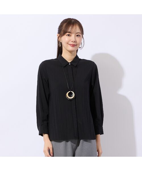 Liliane Burty ECLAT（Sサイズ） / リリアンビューティ エクラ シャツ・ブラウス | 【洗える】ソフトタイプライター比翼ブラウス | 詳細8