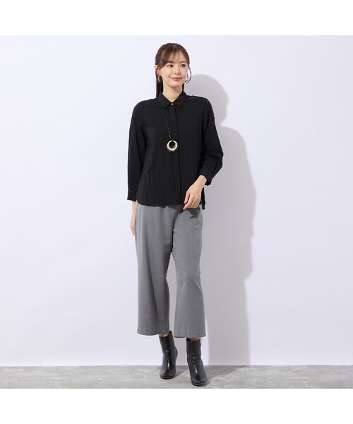 Liliane Burty ECLAT（Sサイズ） / リリアンビューティ エクラ シャツ・ブラウス | 【洗える】ソフトタイプライター比翼ブラウス | 詳細10