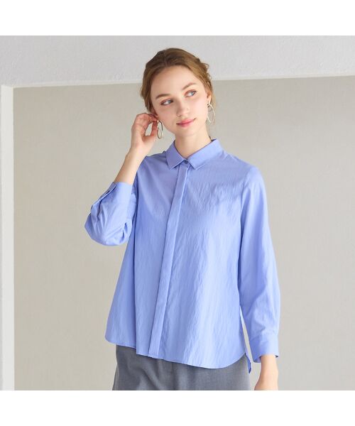 Liliane Burty ECLAT（Sサイズ） / リリアンビューティ エクラ シャツ・ブラウス | 【洗える】ソフトタイプライター比翼ブラウス | 詳細11