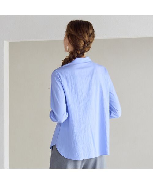 Liliane Burty ECLAT（Sサイズ） / リリアンビューティ エクラ シャツ・ブラウス | 【洗える】ソフトタイプライター比翼ブラウス | 詳細13