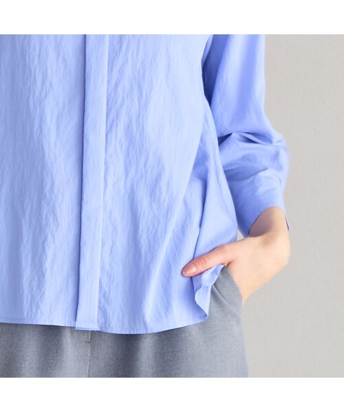 Liliane Burty ECLAT（Sサイズ） / リリアンビューティ エクラ シャツ・ブラウス | 【洗える】ソフトタイプライター比翼ブラウス | 詳細15