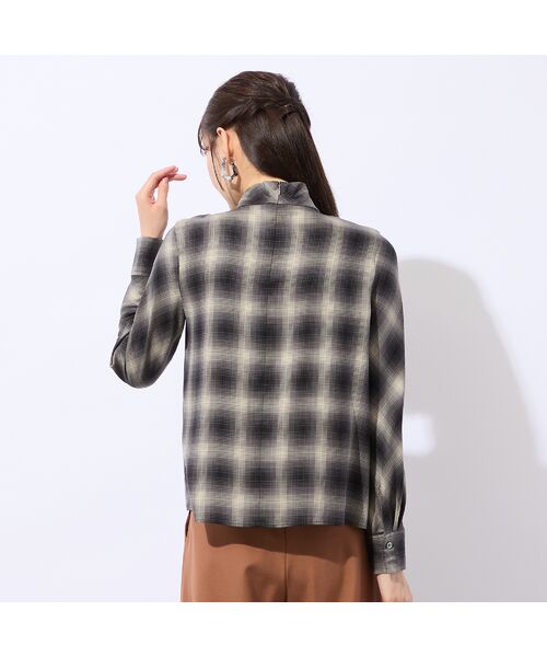 Liliane Burty ECLAT（Sサイズ） / リリアンビューティ エクラ シャツ・ブラウス | 【セットアップ対応】オンブレーチェックブラウス | 詳細9