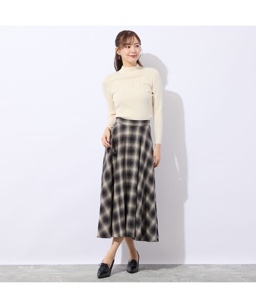 Liliane Burty ECLAT（Sサイズ） / リリアンビューティ エクラ ミニ・ひざ丈スカート | 【セットアップ対応】オンブレーチェックスカート | 詳細11