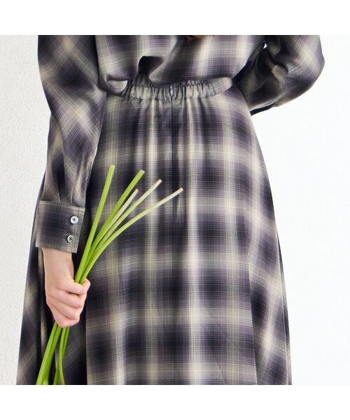 Liliane Burty ECLAT（Sサイズ） / リリアンビューティ エクラ ミニ・ひざ丈スカート | 【セットアップ対応】オンブレーチェックスカート | 詳細12