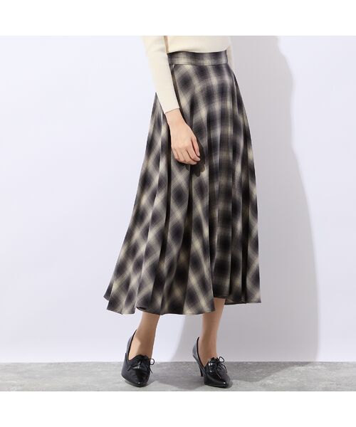 Liliane Burty ECLAT（Sサイズ） / リリアンビューティ エクラ ミニ・ひざ丈スカート | 【セットアップ対応】オンブレーチェックスカート | 詳細8