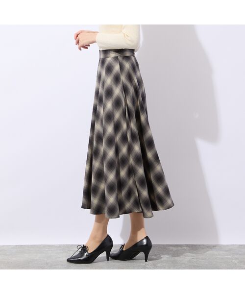 Liliane Burty ECLAT（Sサイズ） / リリアンビューティ エクラ ミニ・ひざ丈スカート | 【セットアップ対応】オンブレーチェックスカート | 詳細9