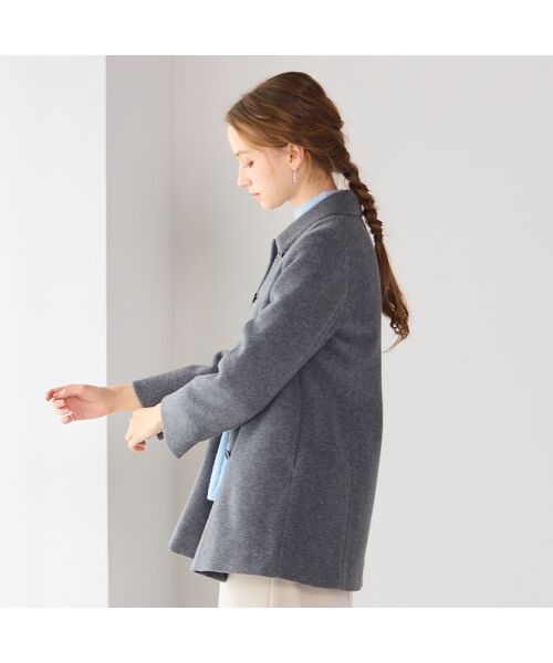 Liliane Burty ECLAT（Sサイズ） / リリアンビューティ エクラ ステンカラーコート | マシュマロタッチフリースコート | 詳細6