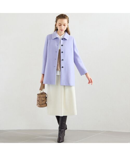 Liliane Burty ECLAT（Sサイズ） / リリアンビューティ エクラ ステンカラーコート | マシュマロタッチフリースコート | 詳細14