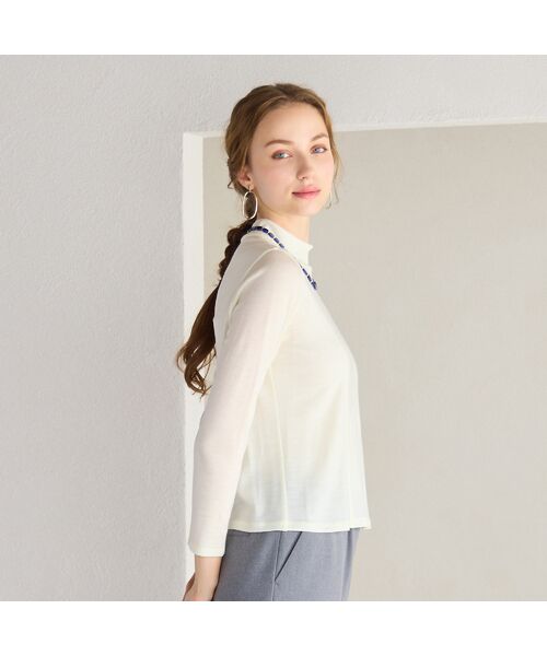 Liliane Burty ECLAT（Sサイズ） / リリアンビューティ エクラ カットソー | 【洗える】バンデーラ天竺ハイネックTシャツ | 詳細2