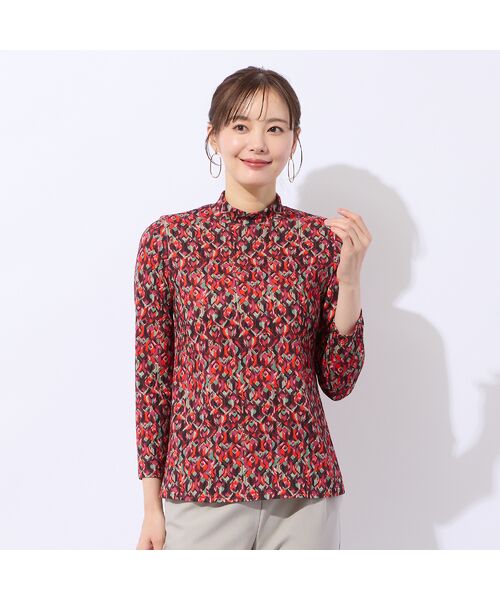 Liliane Burty ECLAT（Sサイズ） / リリアンビューティ エクラ カットソー | 【洗える】フランス製素材起毛幾何柄Tシャツ | 詳細2