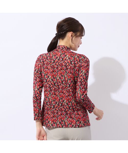 Liliane Burty ECLAT（Sサイズ） / リリアンビューティ エクラ カットソー | 【洗える】フランス製素材起毛幾何柄Tシャツ | 詳細4