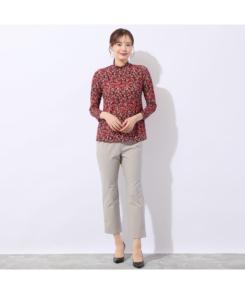 Liliane Burty ECLAT（Sサイズ） / リリアンビューティ エクラ カットソー | 【洗える】フランス製素材起毛幾何柄Tシャツ | 詳細5