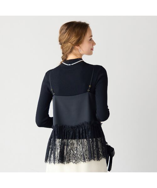 Liliane Burty ECLAT（Sサイズ） / リリアンビューティ エクラ キャミソール・チューブトップ | 【洗える】裾レースレイヤードキャミソール | 詳細2