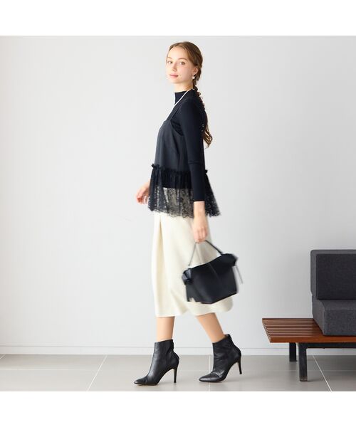 Liliane Burty ECLAT（Sサイズ） / リリアンビューティ エクラ キャミソール・チューブトップ | 【洗える】裾レースレイヤードキャミソール | 詳細4