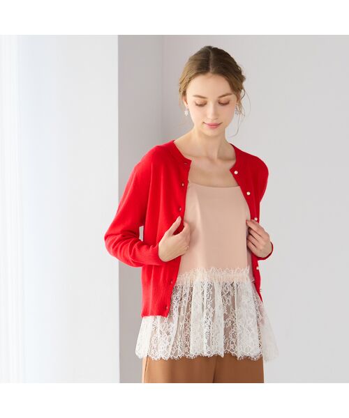 Liliane Burty ECLAT（Sサイズ） / リリアンビューティ エクラ キャミソール・チューブトップ | 【洗える】裾レースレイヤードキャミソール | 詳細8