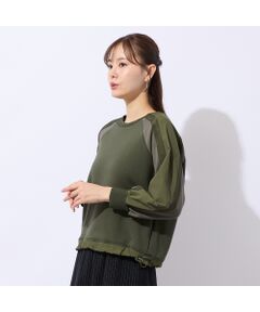 Liliane Burty ECLAT（Sサイズ） / リリアンビューティ エクラ カットソー | 【洗える】配色使いプルオーバーカットソー