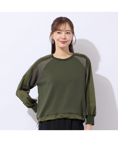 Liliane Burty ECLAT（Sサイズ） / リリアンビューティ エクラ カットソー | 【洗える】配色使いプルオーバーカットソー | 詳細3