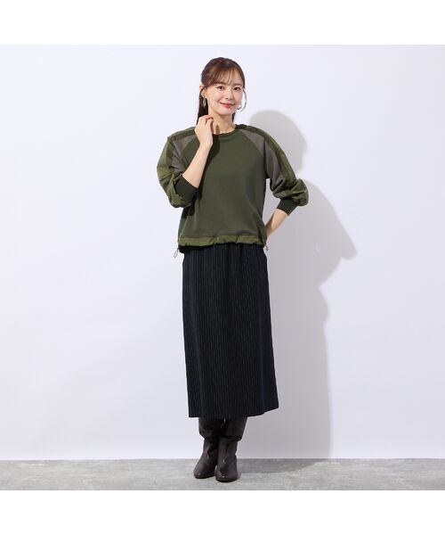 Liliane Burty ECLAT（Sサイズ） / リリアンビューティ エクラ カットソー | 【洗える】配色使いプルオーバーカットソー | 詳細6