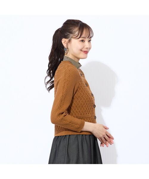 Liliane Burty ECLAT（Sサイズ） / リリアンビューティ エクラ カーディガン・ボレロ | 【手洗い可】ミドルゲージニットカーディガン | 詳細3