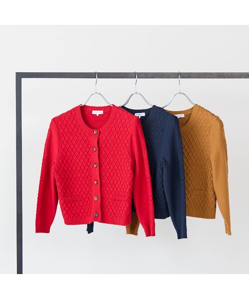 Liliane Burty ECLAT（Sサイズ） / リリアンビューティ エクラ カーディガン・ボレロ | 【手洗い可】ミドルゲージニットカーディガン | 詳細16