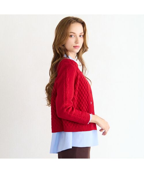 Liliane Burty ECLAT（Sサイズ） / リリアンビューティ エクラ カーディガン・ボレロ | 【手洗い可】ミドルゲージニットカーディガン | 詳細8