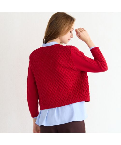 Liliane Burty ECLAT（Sサイズ） / リリアンビューティ エクラ カーディガン・ボレロ | 【手洗い可】ミドルゲージニットカーディガン | 詳細9