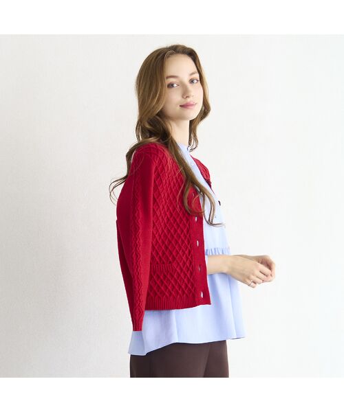 Liliane Burty ECLAT（Sサイズ） / リリアンビューティ エクラ カーディガン・ボレロ | 【手洗い可】ミドルゲージニットカーディガン | 詳細11