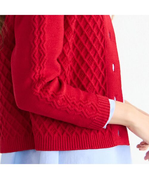 Liliane Burty ECLAT（Sサイズ） / リリアンビューティ エクラ カーディガン・ボレロ | 【手洗い可】ミドルゲージニットカーディガン | 詳細15