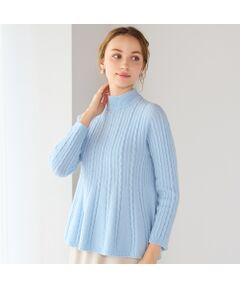 Liliane Burty ECLAT（Sサイズ） / リリアンビューティ エクラ ニット・セーター | ホールガーメント編地変化フレアニット